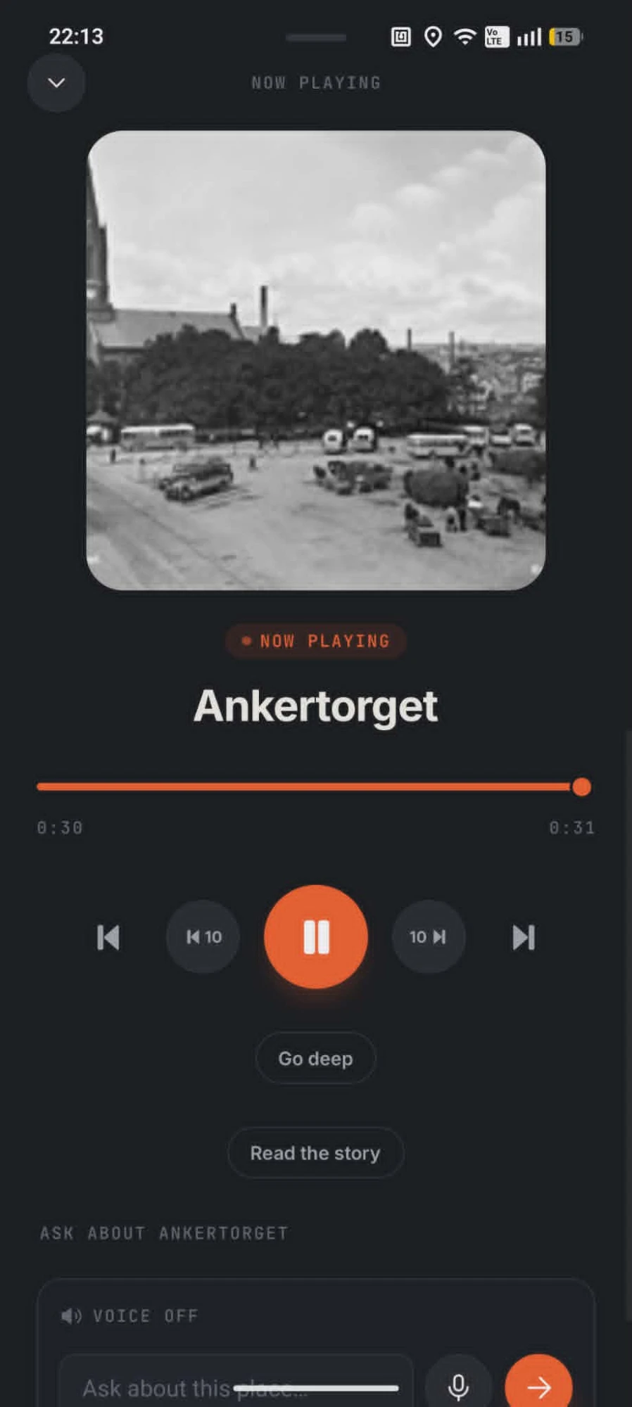 Stedet du står på, fortalt som lyd